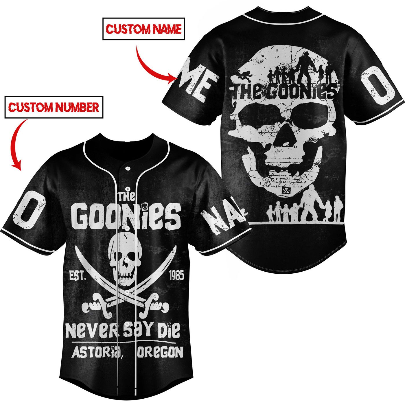 The Goonies Baseball Jersey For Men Women And Kids Gift