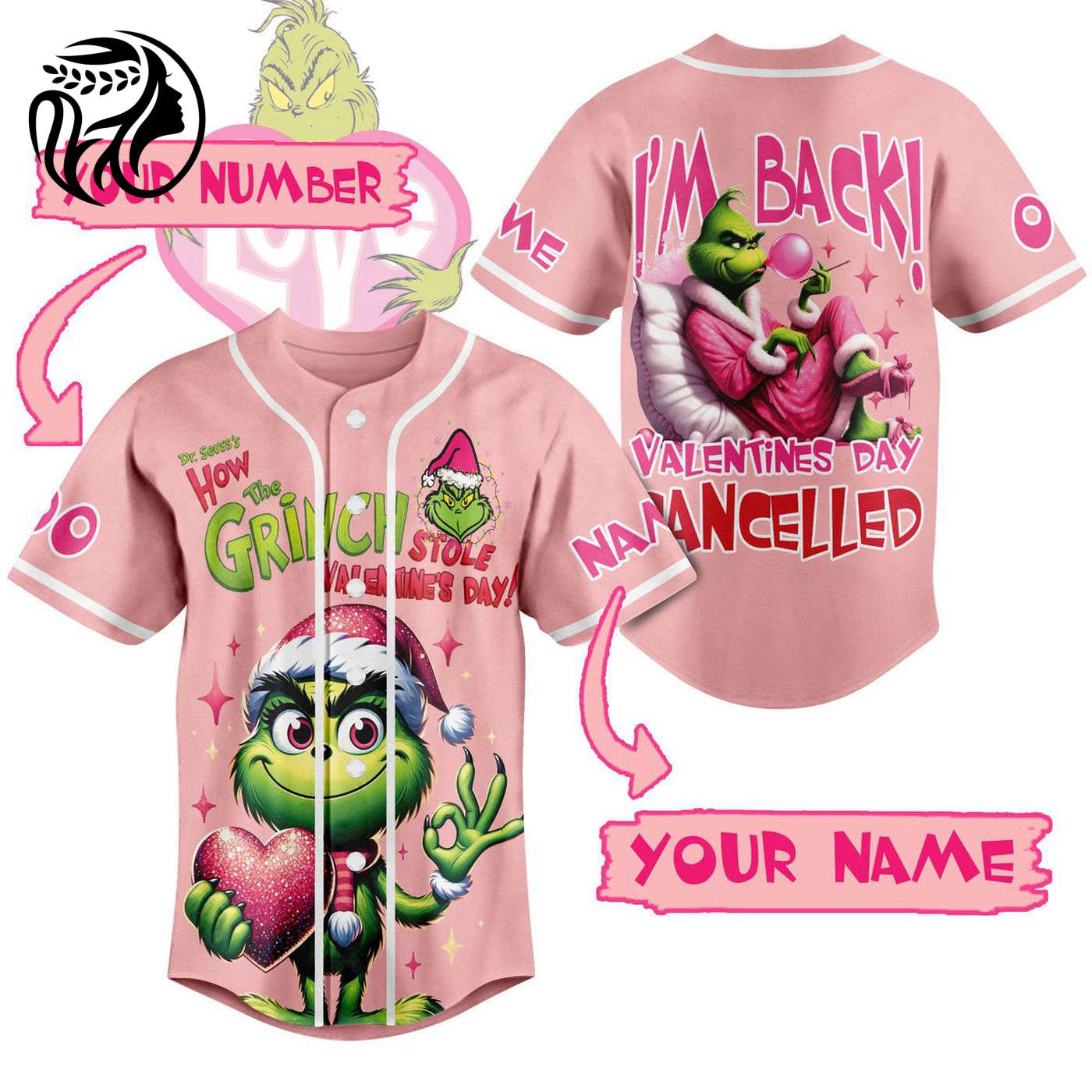 The Grinch Baseball Jersey For Men Women And Kids Gift