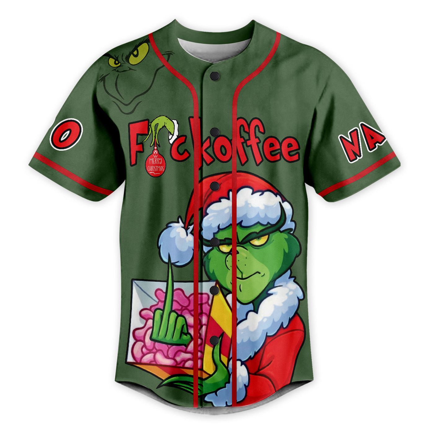 The Grinch Baseball Jersey For Men Women And Kids Gift
