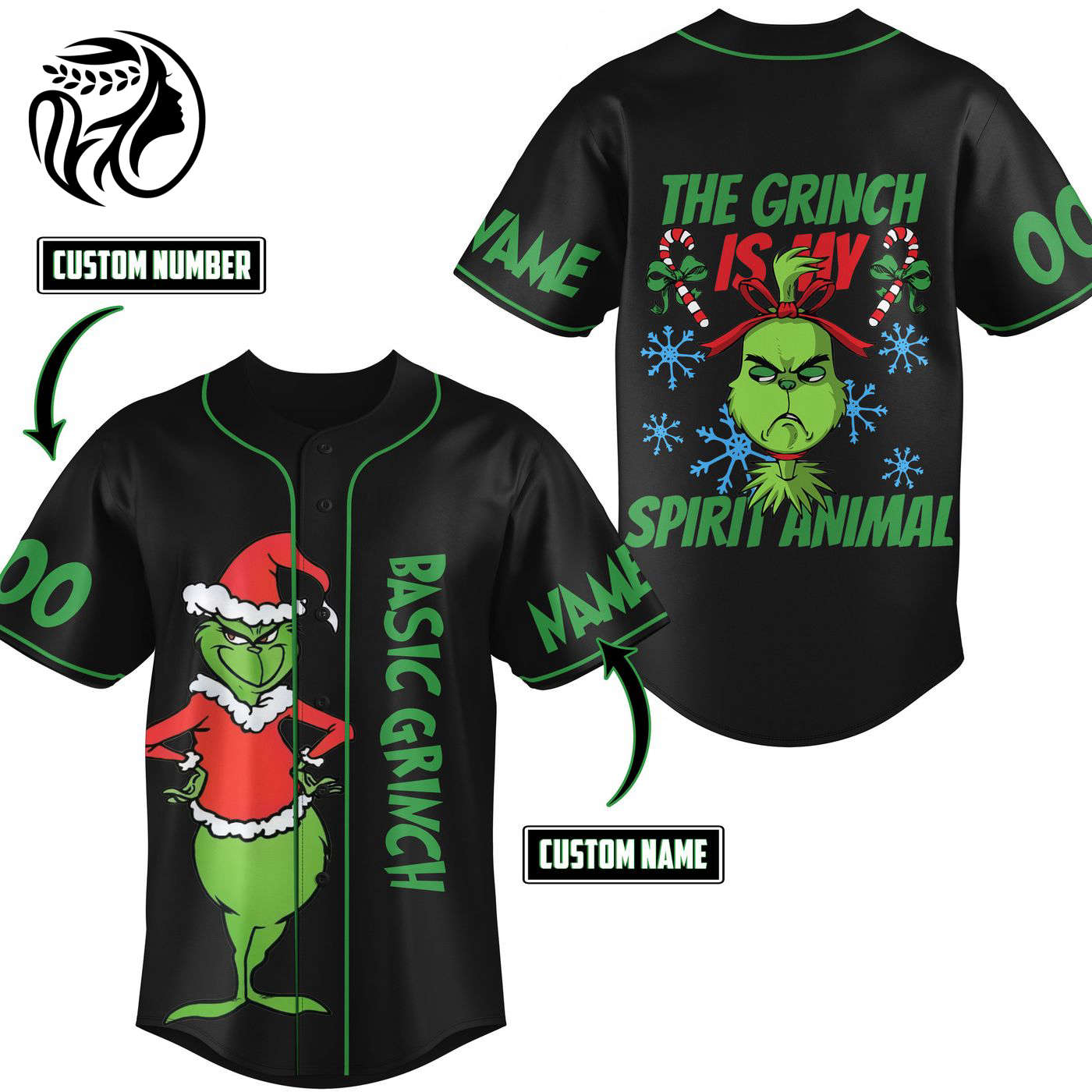 The Grinch Baseball Jersey For Men Women And Kids Gift