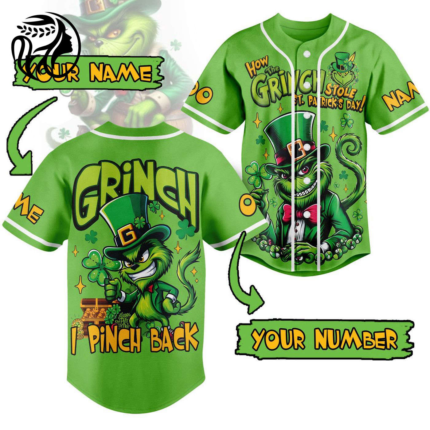 The Grinch Baseball Jersey For Men Women And Kids Gift