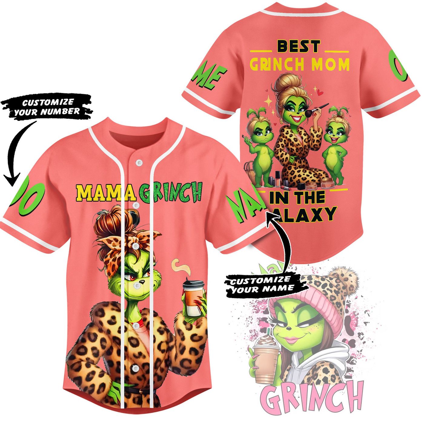 The Grinch Baseball Jersey For Men Women And Kids Gift