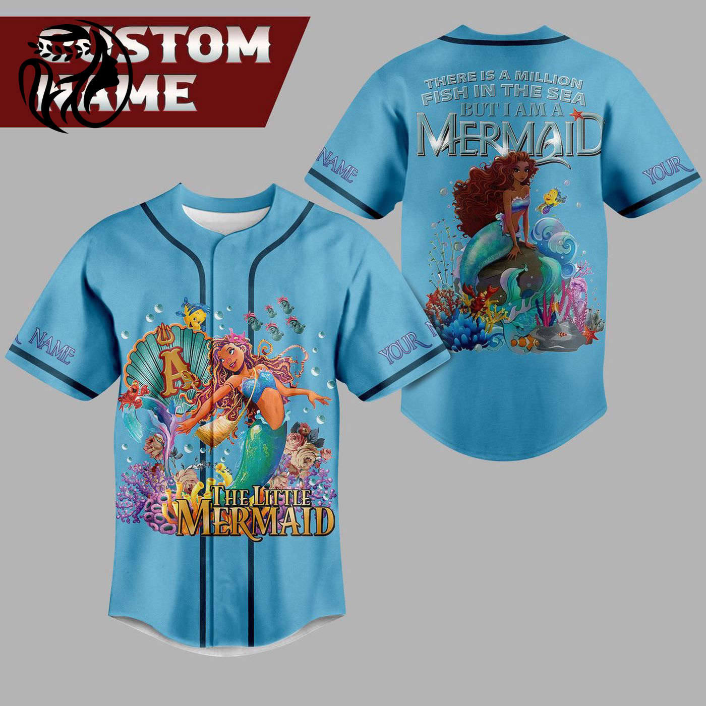 The Little Mermaid Baseball Jersey For Men Women And Kids Gift