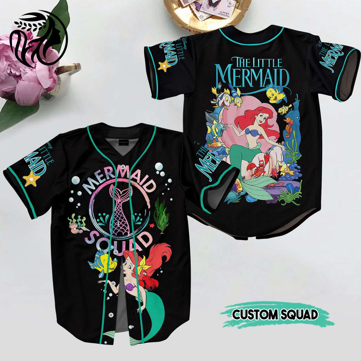 The Little Mermaid Baseball Jersey For Men Women And Kids Gift