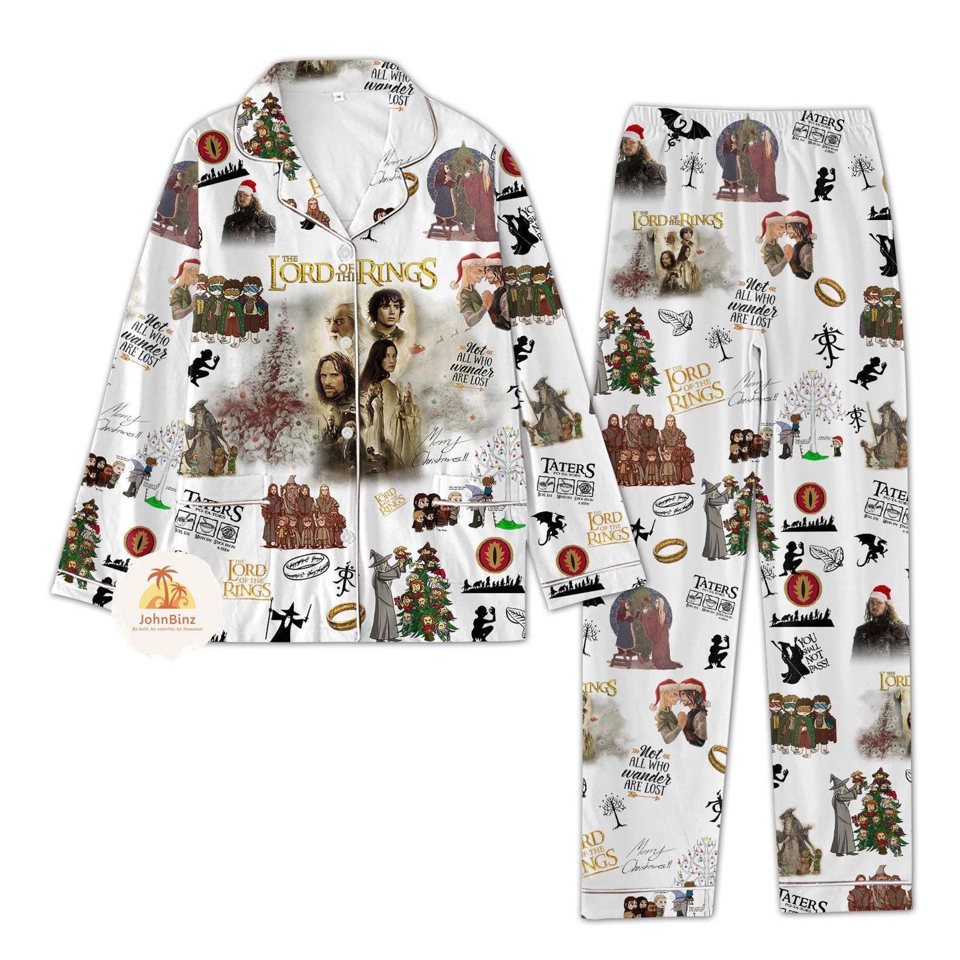 The Lord Of The Rings Pajamas Set: Frodo Baggins Movie Christmas Pajamas – Perfect Gift For Women
