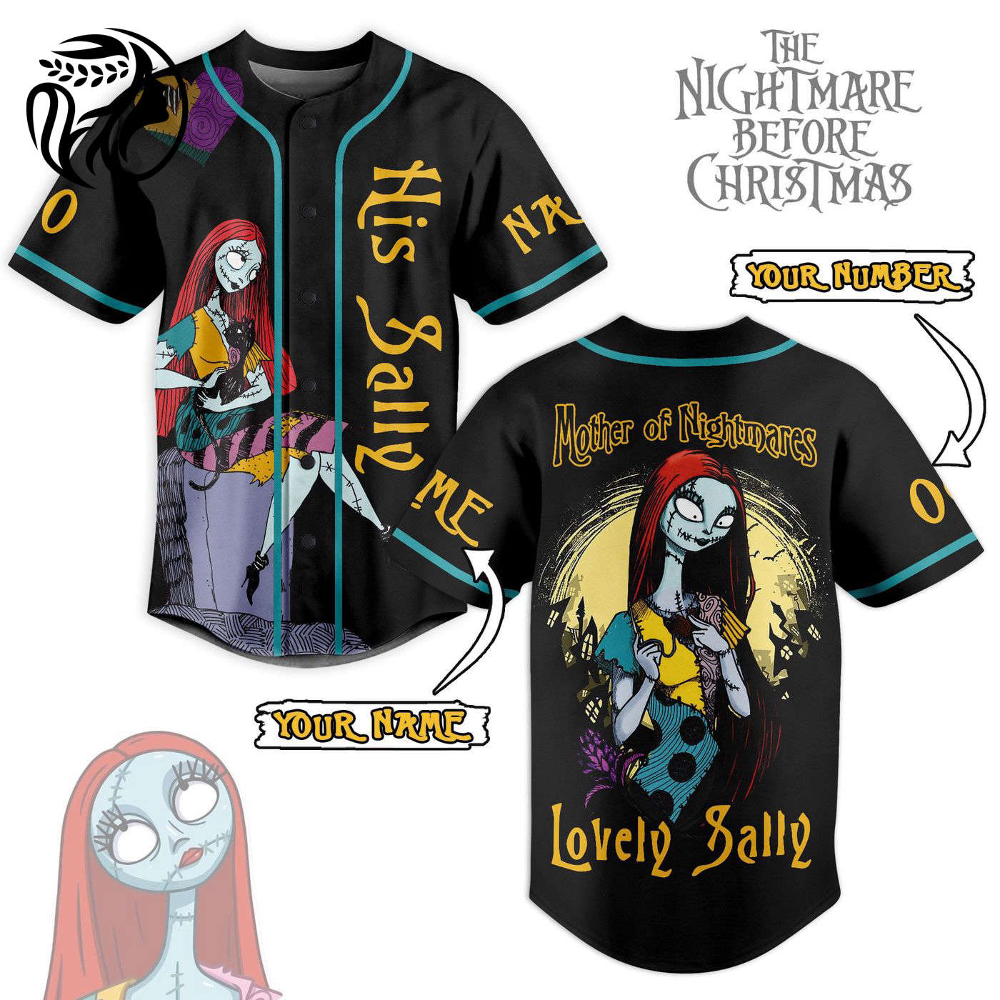The Nightmare Before Christmas Baseball Jersey For Men Women And Kids Gift