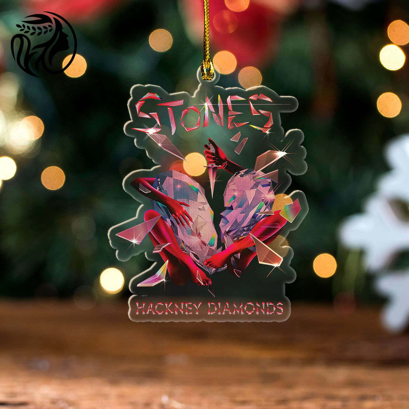 The Rolling Stones Custom Shape Clear 1-sided Acrylic Ornament – TANTN 3475.4