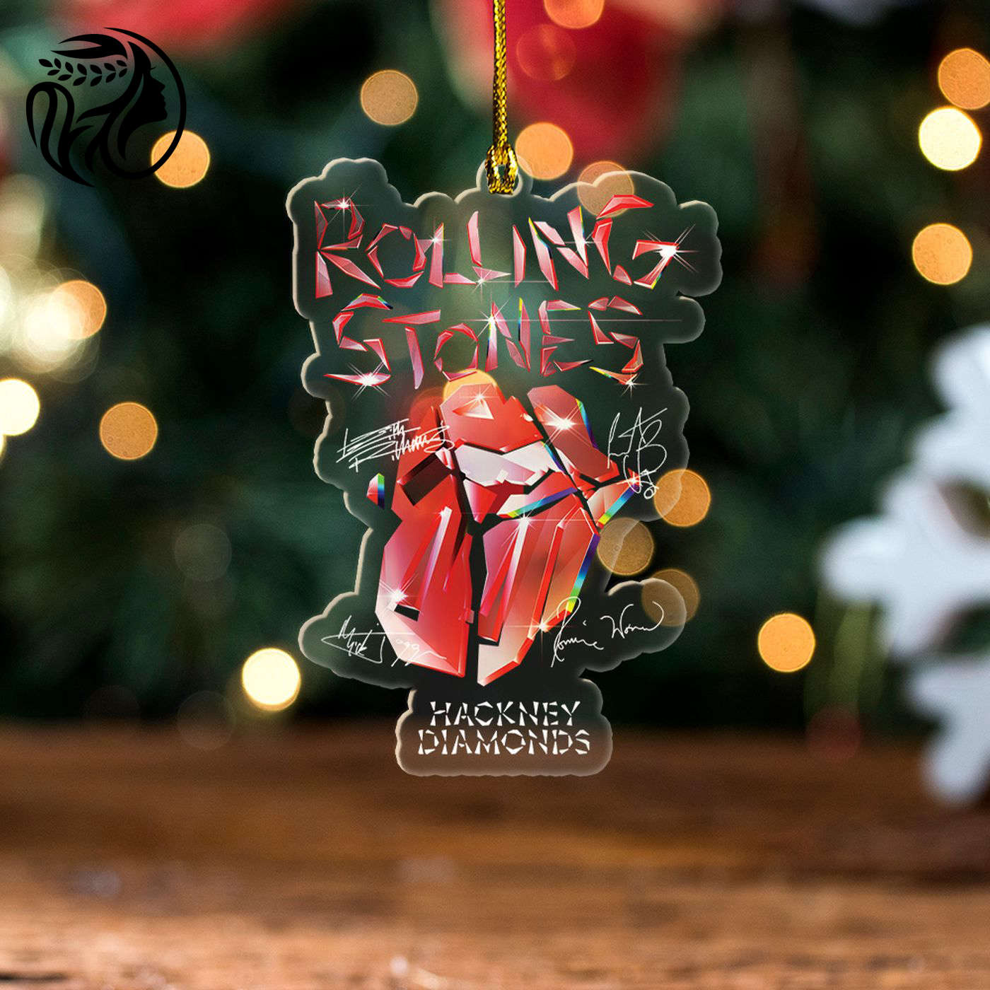 The Rolling Stones Custom Shape Clear 1-sided Acrylic Ornament – TANTN 3475.5