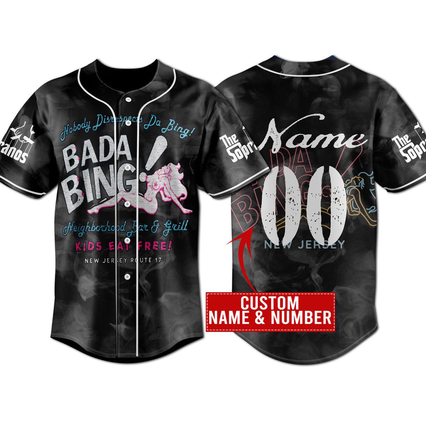 The Sopranos Bada Bing Baseball Jersey For Men Women And Kids Gift