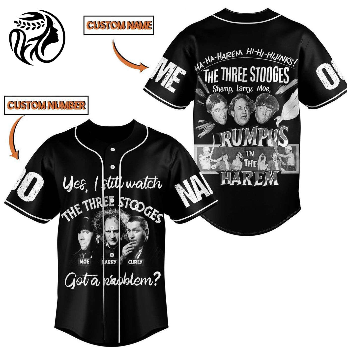 The Three Stooges Baseball Jersey For Men Women And Kids Gift