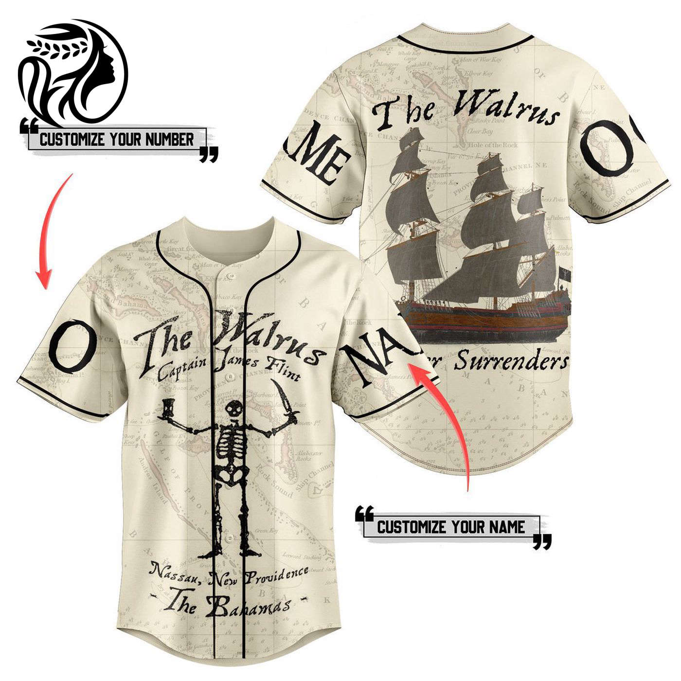 The Walrus Baseball Jersey For Men Women And Kids Gift