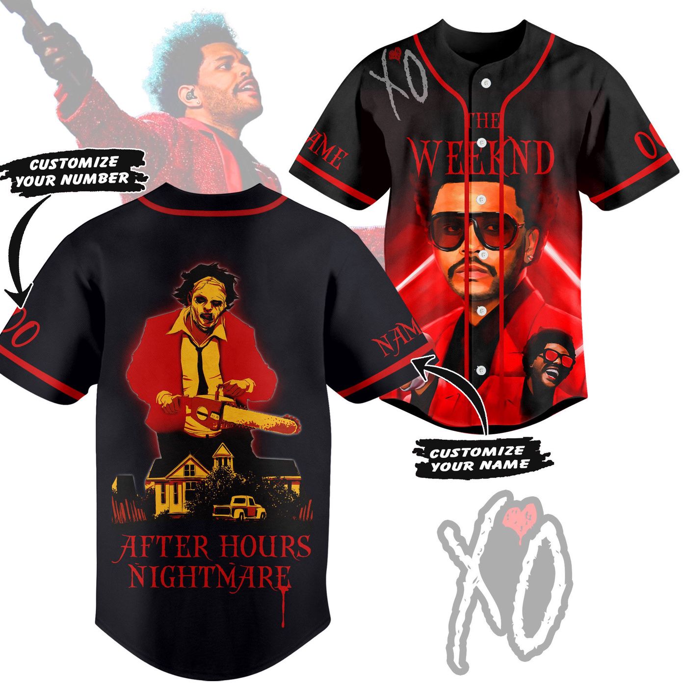 The Weeknd After Hourse Nightmare Baseball Jersey For Men Women And Kids Gift