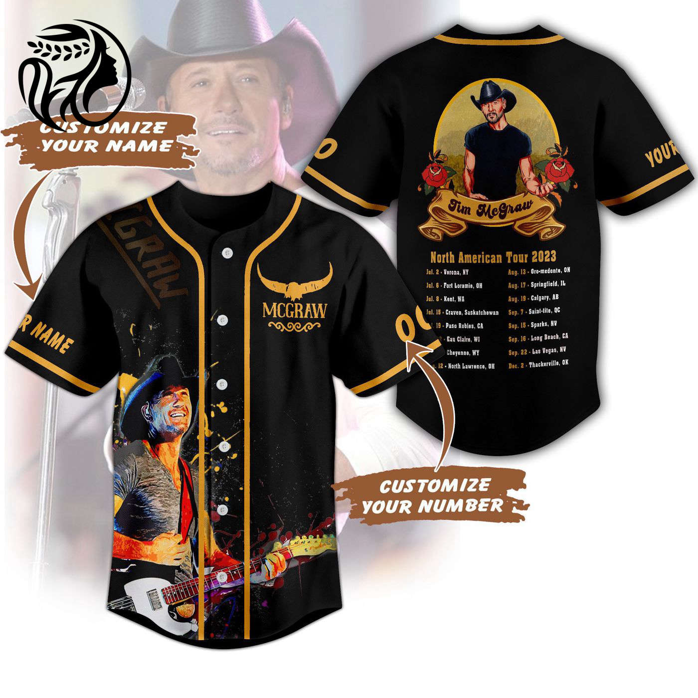 Tim Mcgraw Baseball Jersey For Men Women And Kids Gift