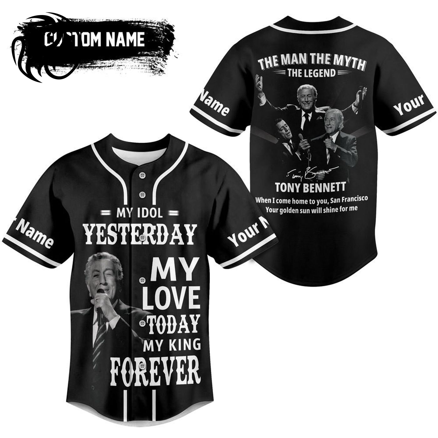 Tony Bennett Baseball Jersey For Men Women And Kids Gift