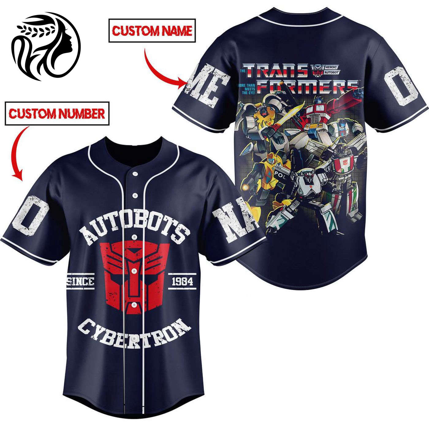 Transformers Autobots Cybertron Baseball Jersey For Men Women And Kids Gift