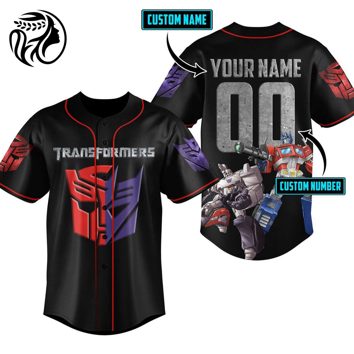 Transformers Baseball Jersey For Men Women And Kids Gift