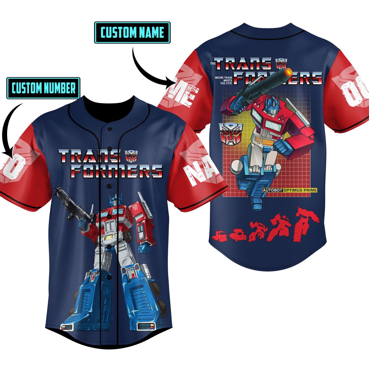 Transformers Baseball Jersey For Men Women And Kids Gift