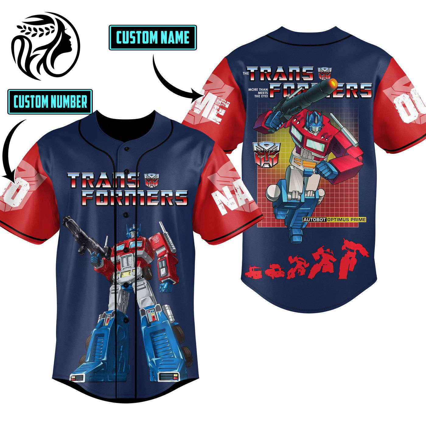 Transformers Baseball Jersey For Men Women And Kids Gift