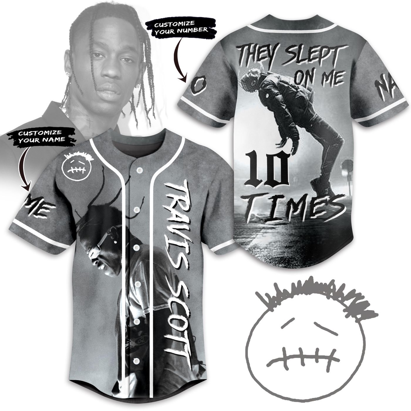 Travis Scott Baseball Jersey For Men Women And Kids Gift