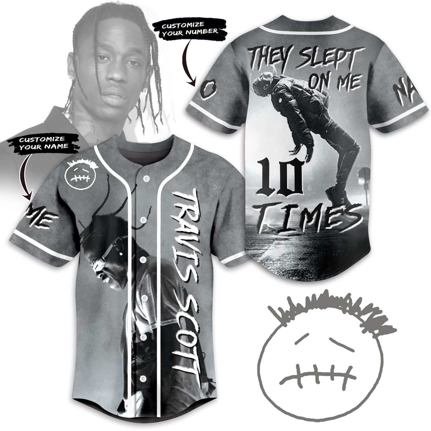 Travis Scott Baseball Jersey For Men Women And Kids Gift