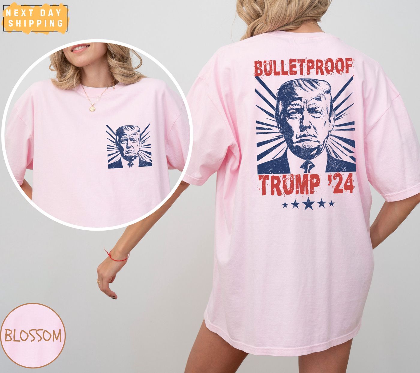 Trump Shot Shirt: Survived Shooter Tee MAGA Bulletproof Tee for Trump Supporters