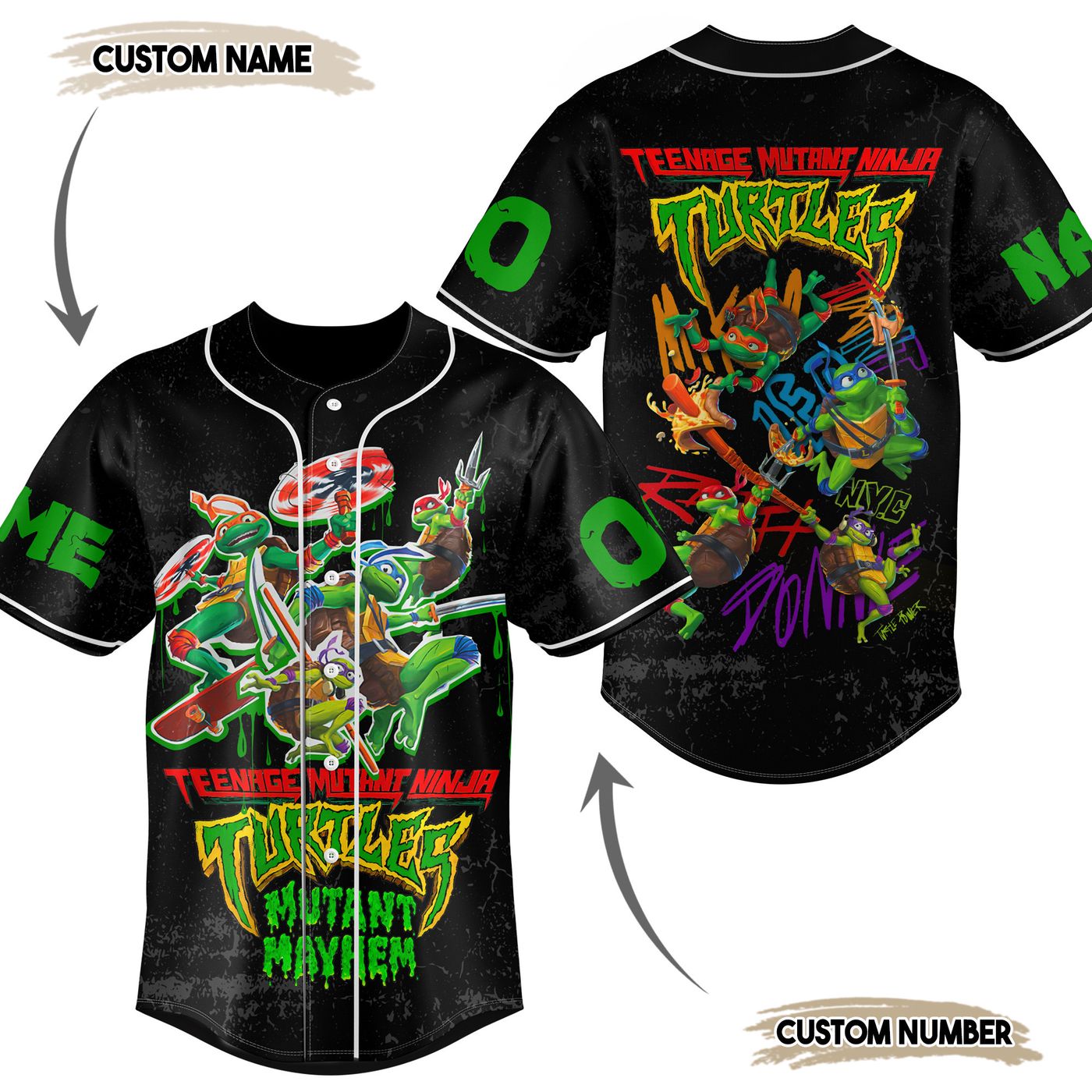 Turtles Teenage Mutant Ninja Baseball Jersey For Men Women And Kids Gift