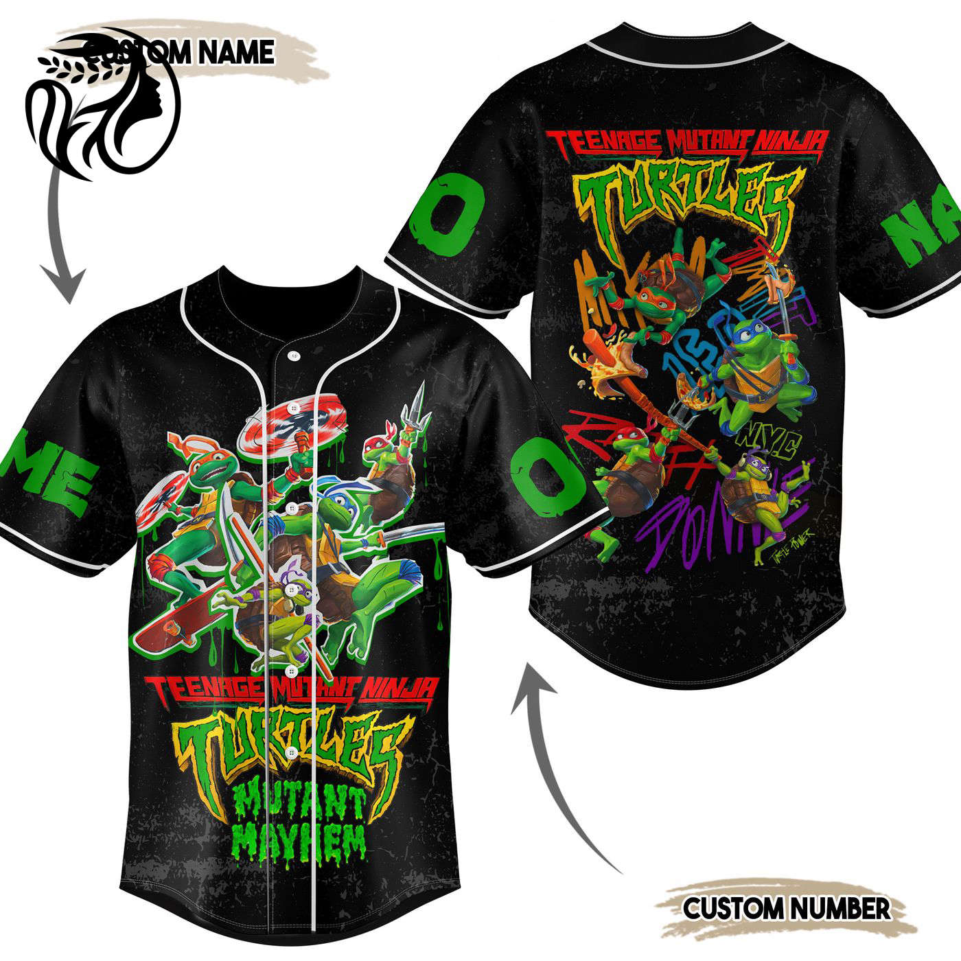 Turtles Teenage Mutant Ninja Baseball Jersey For Men Women And Kids Gift