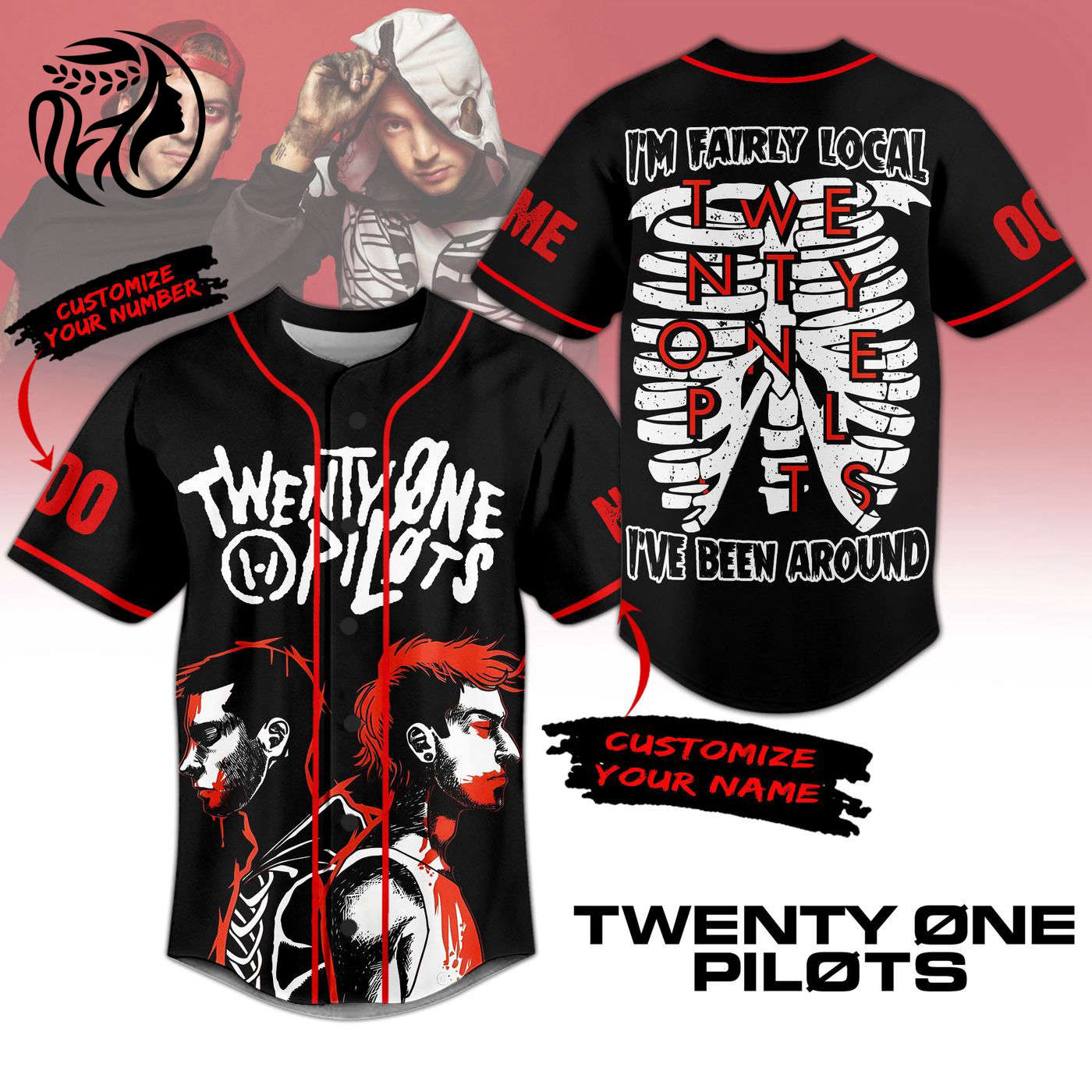 Twenty One Pilots Baseball Jersey For Men Women And Kids Gift