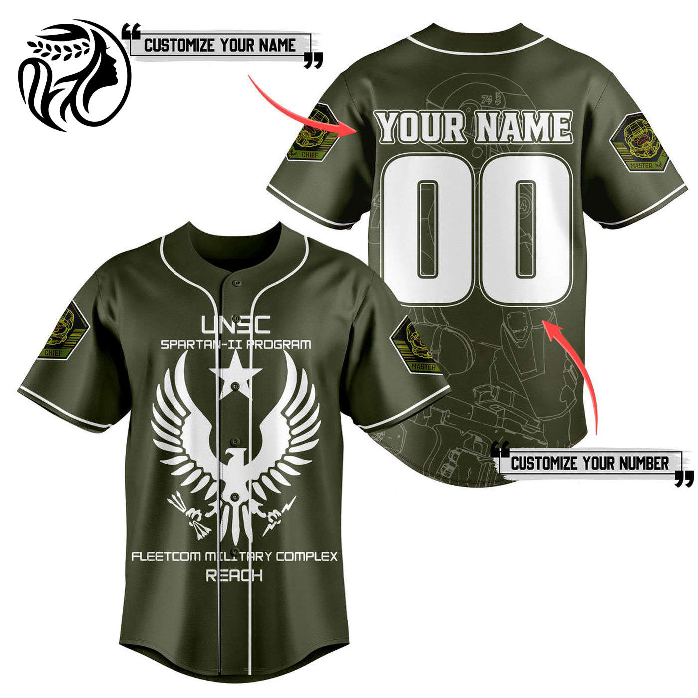 Unsc Spartan-II Program Baseball Jersey For Men Women And Kids Gift