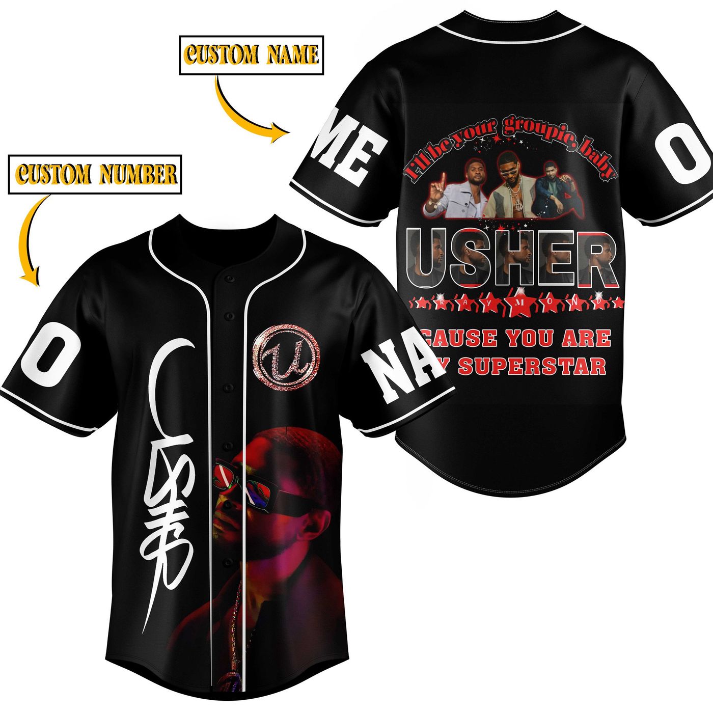 Usher Baseball Jersey For Men Women And Kids Gift