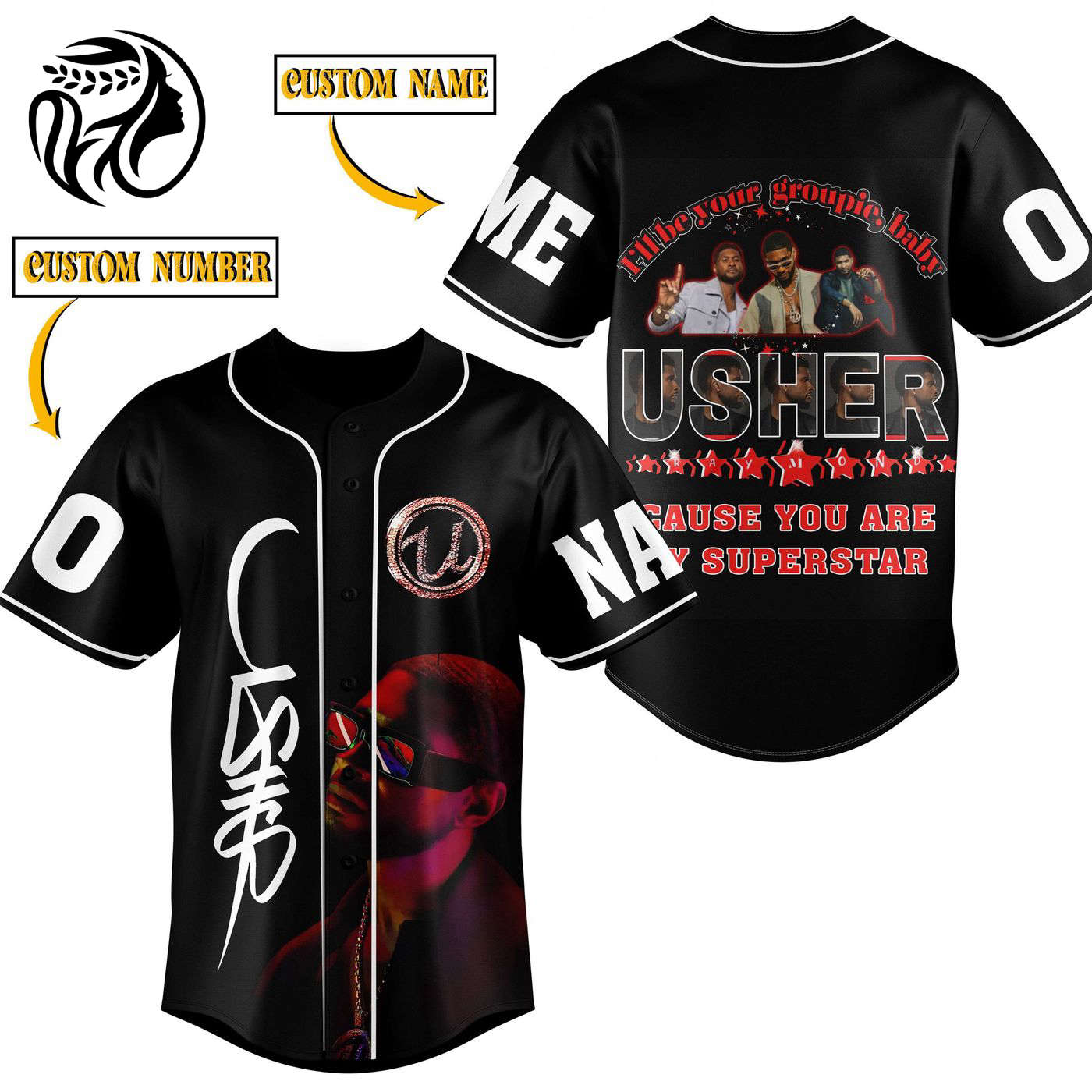 Usher Baseball Jersey For Men Women And Kids Gift