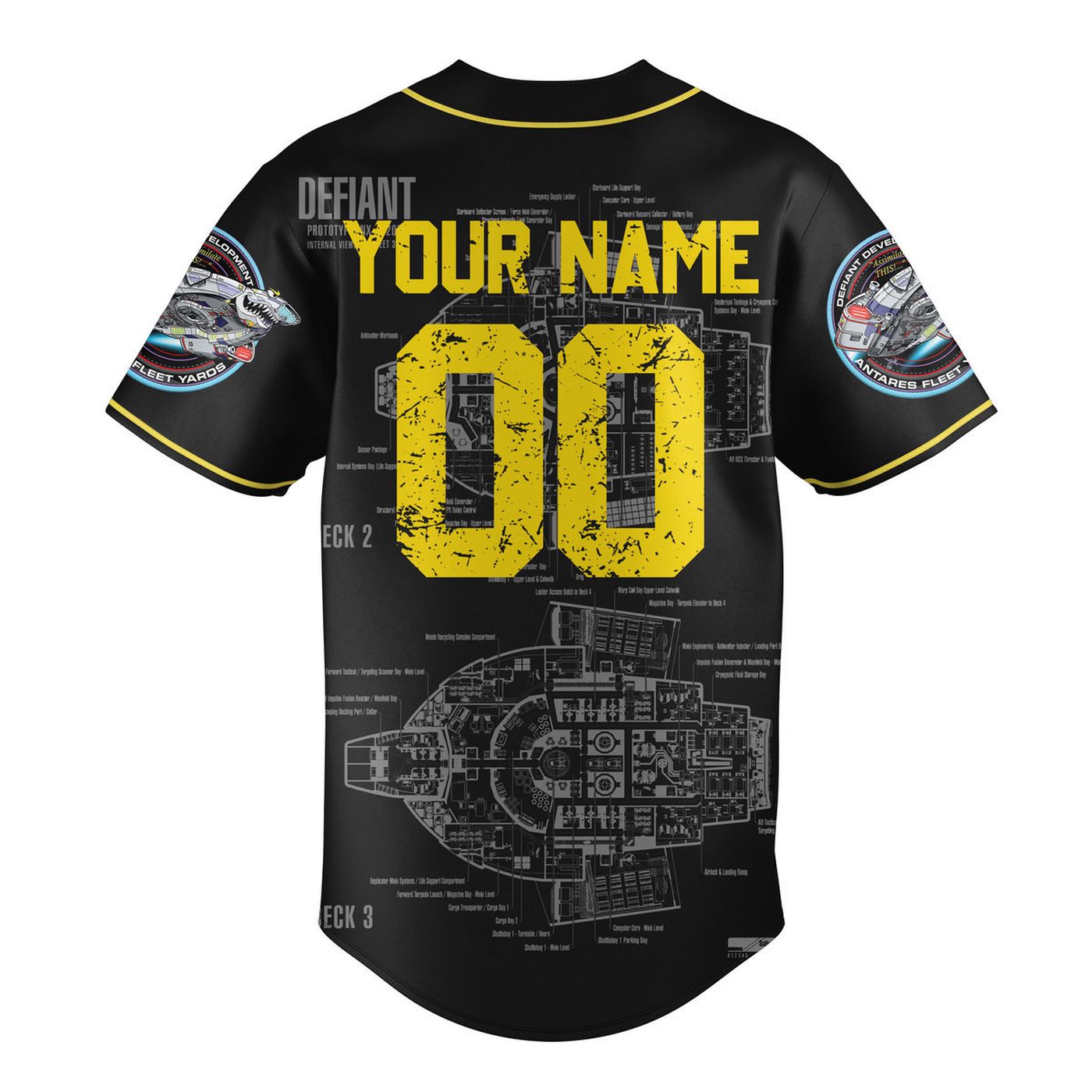 USS Defiant Star Trek Baseball Jersey For Men Women And Kids Gift