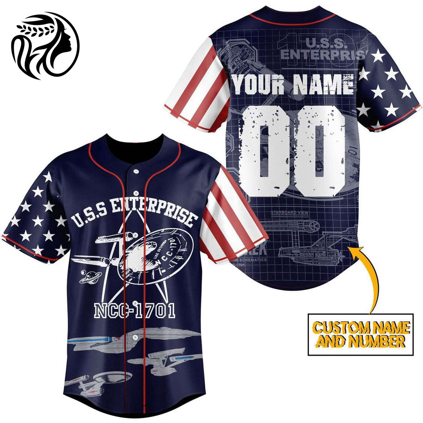USS Enterprise Baseball Jersey For Men Women And Kids Gift