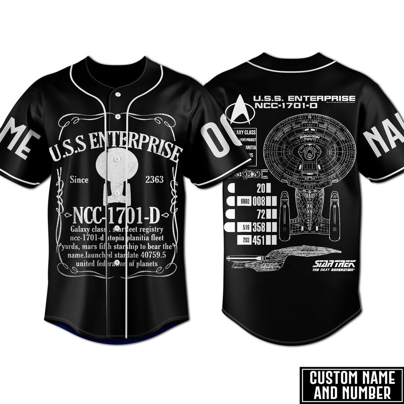 USS Enterprise Baseball Jersey For Men Women And Kids Gift