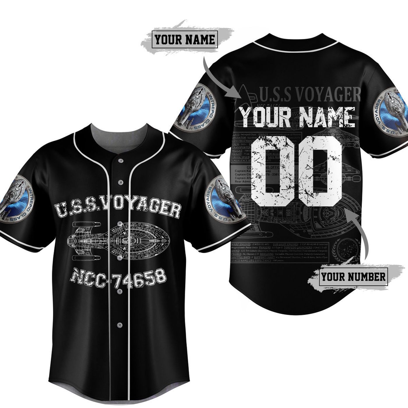 USS Voyager Baseball Jersey For Men Women And Kids Gift