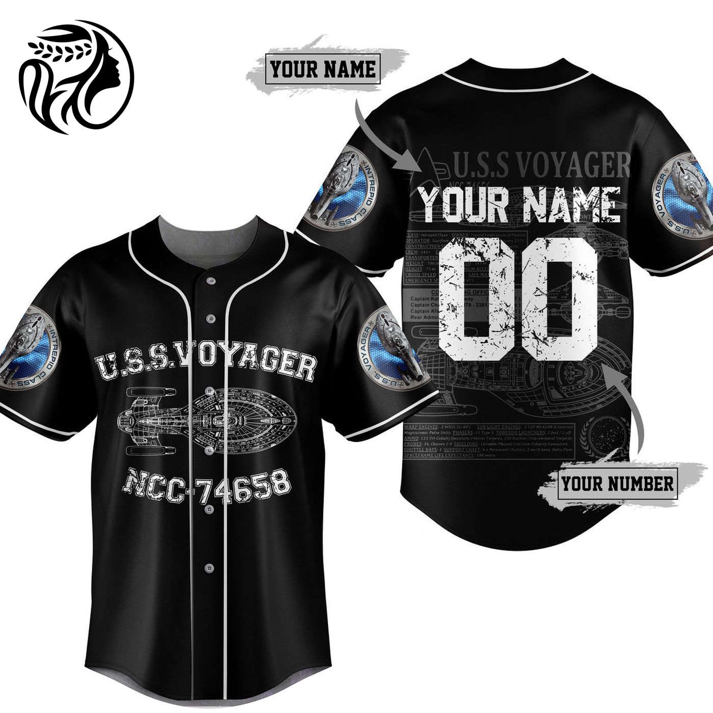 USS Voyager Baseball Jersey For Men Women And Kids Gift