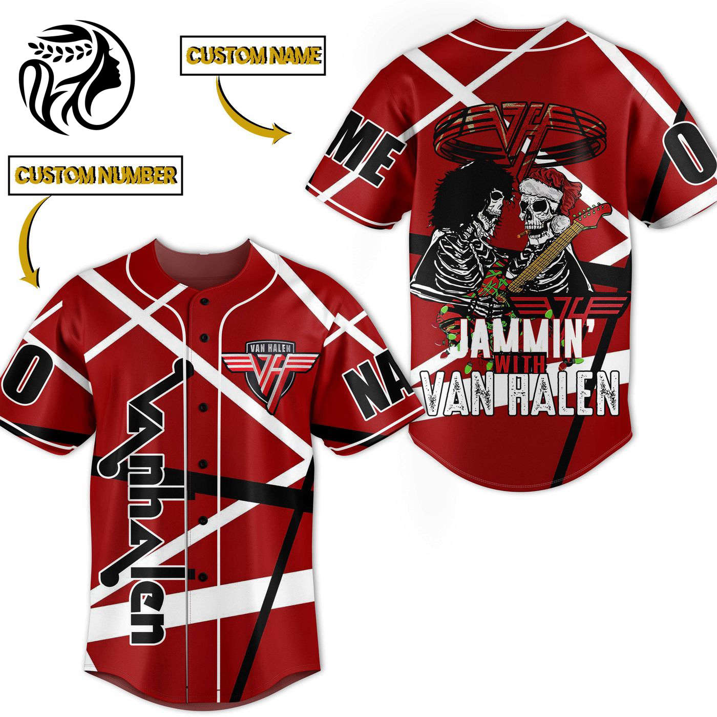 Van Halen Baseball Jersey For Men Women And Kids Gift