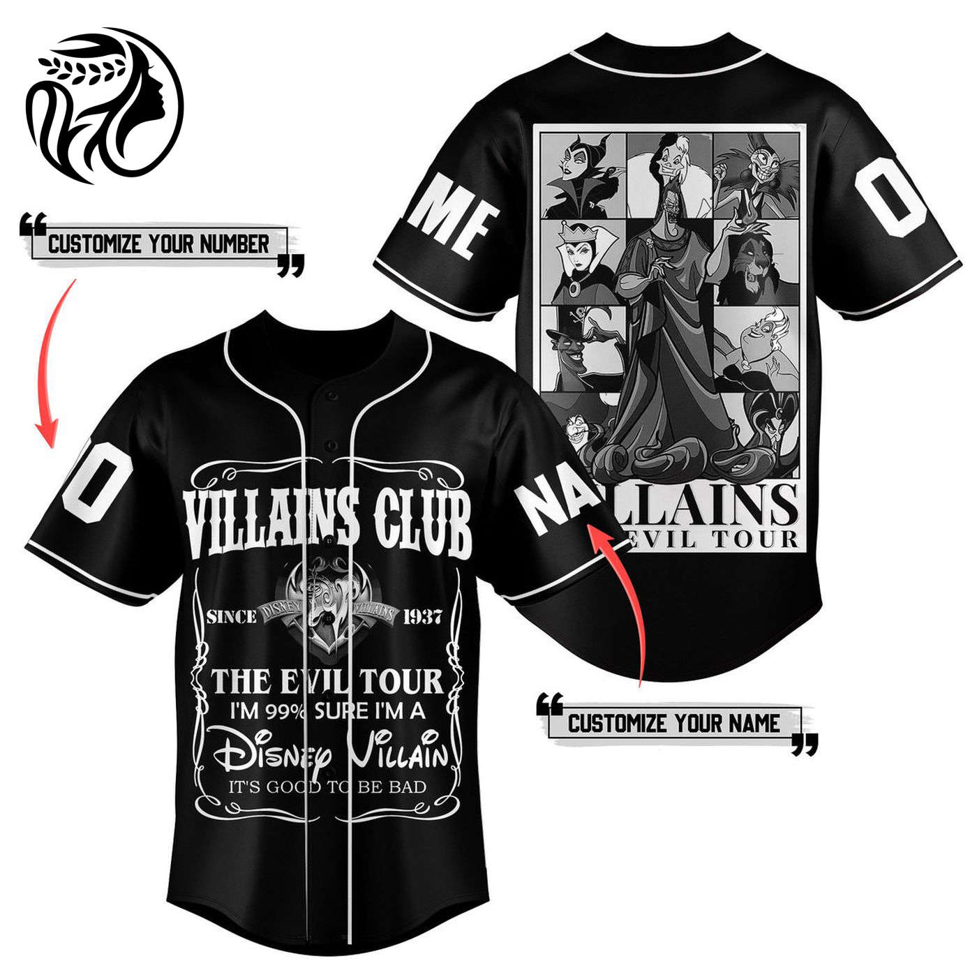 Villains Club Baseball Jersey For Men Women And Kids Gift