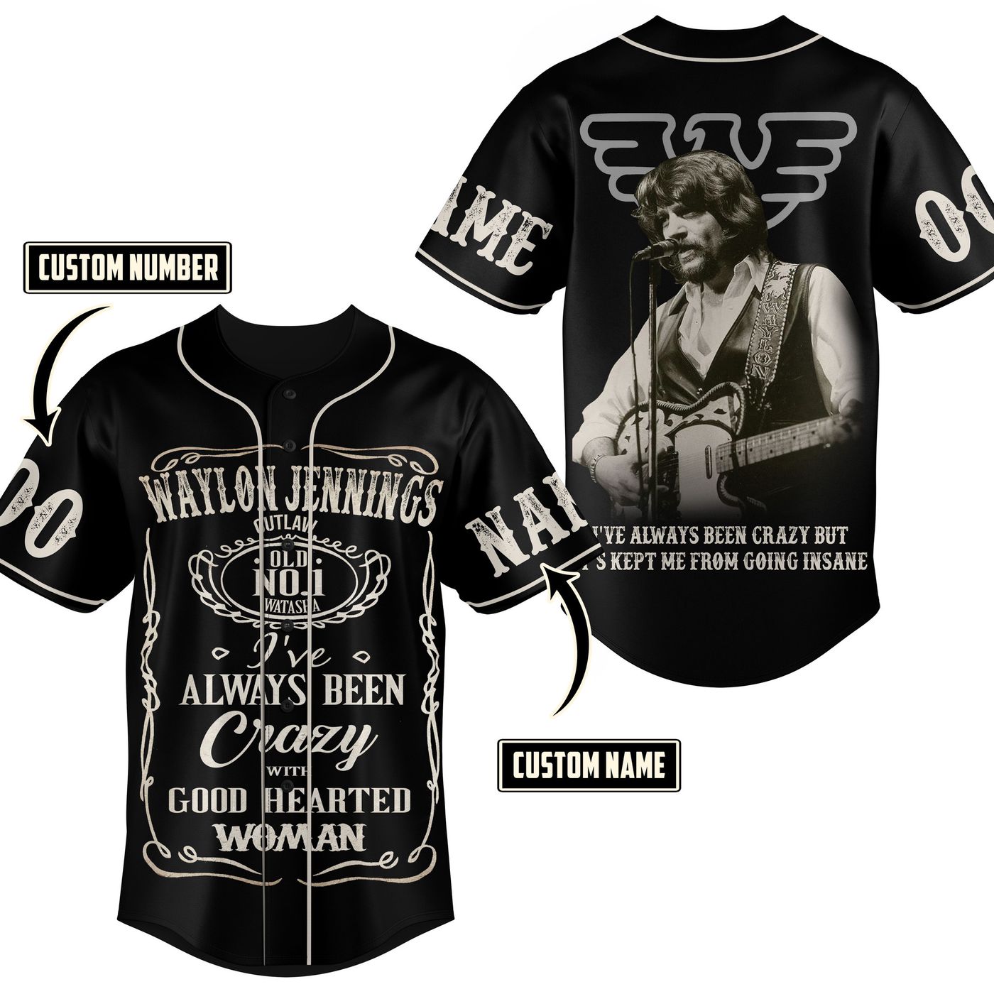 Waylon Jennings Baseball Jersey For Men Women And Kids Gift