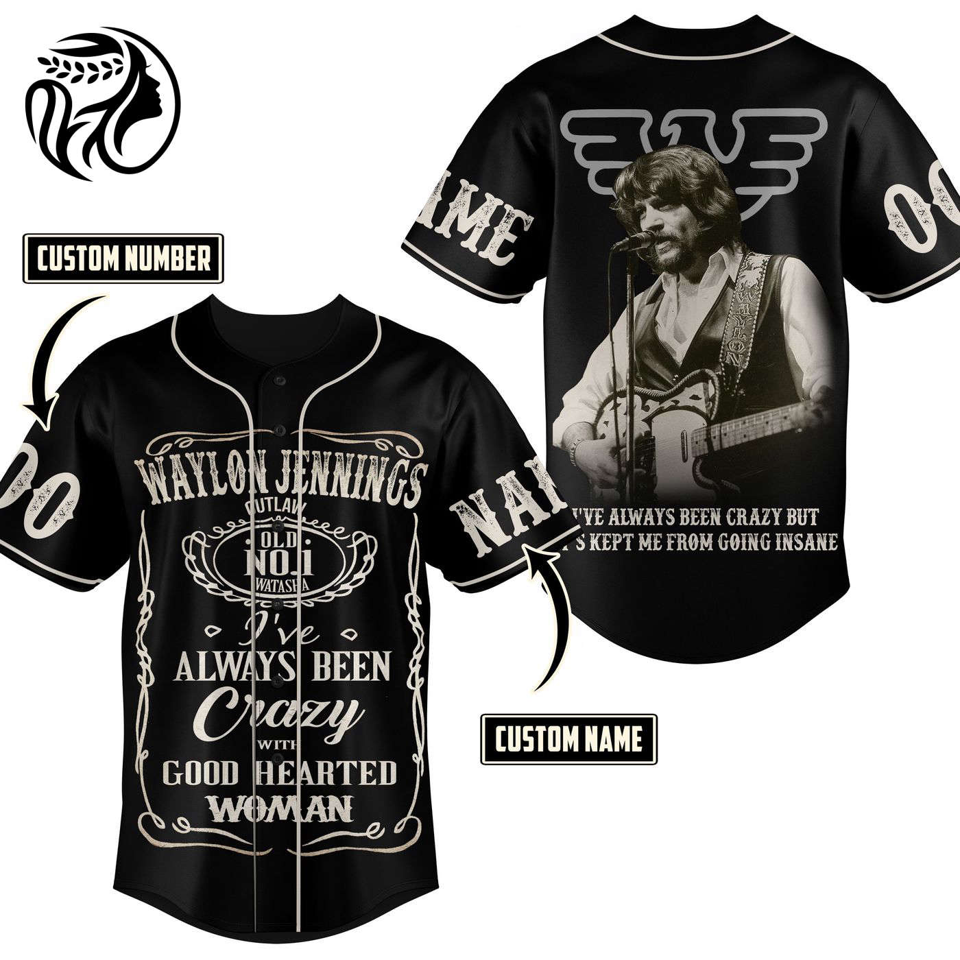 Waylon Jennings Baseball Jersey For Men Women And Kids Gift