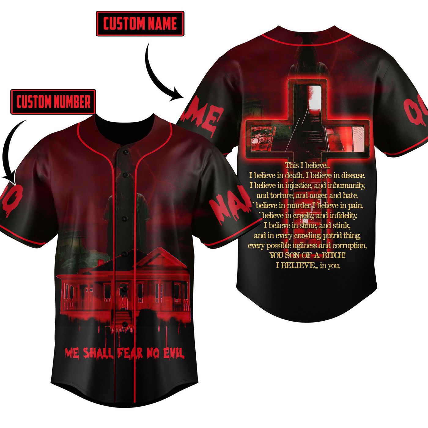 We Shall Fear No Evil Rush Garcia Baseball Jersey For Men Women And Kids Gift