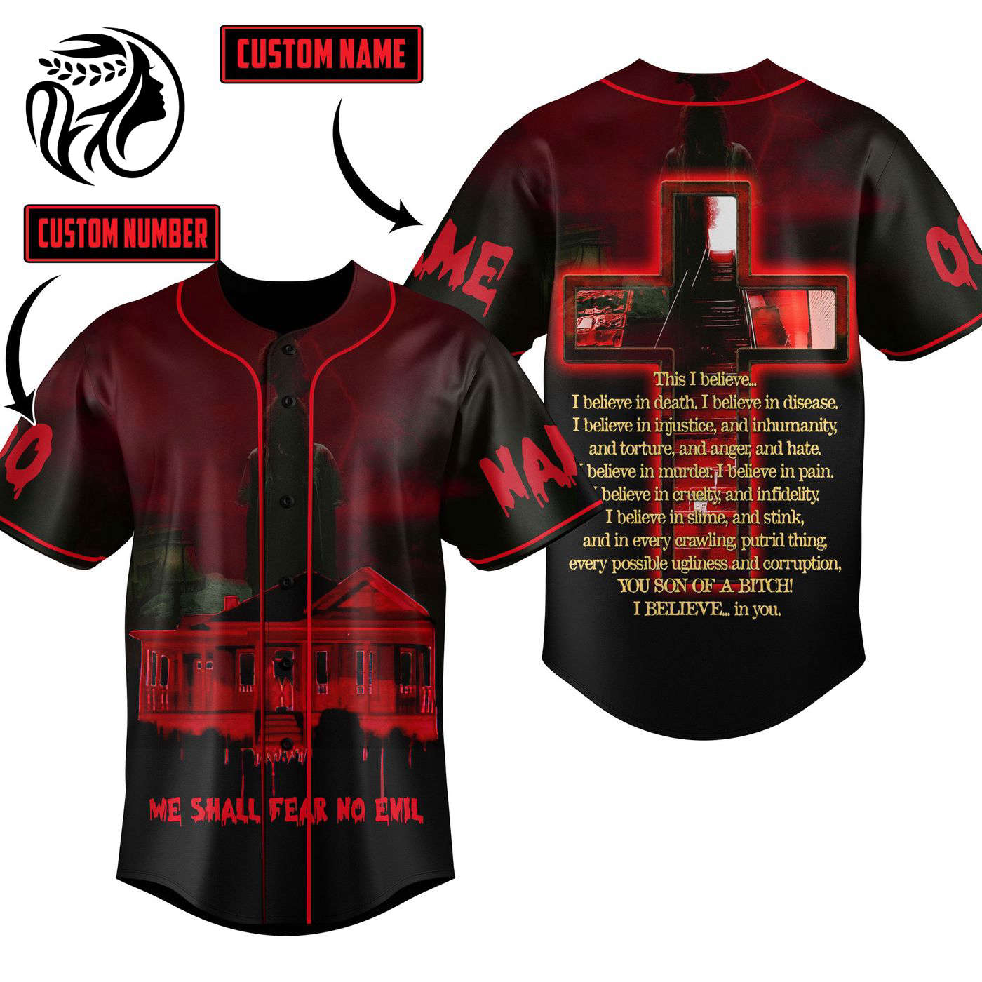 We Shall Fear No Evil Rush Garcia Baseball Jersey For Men Women And Kids Gift