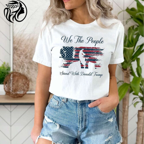 Stand with Donald Trump in 2024: Support Trump Shirt Politics Tee – Republican Shirt
