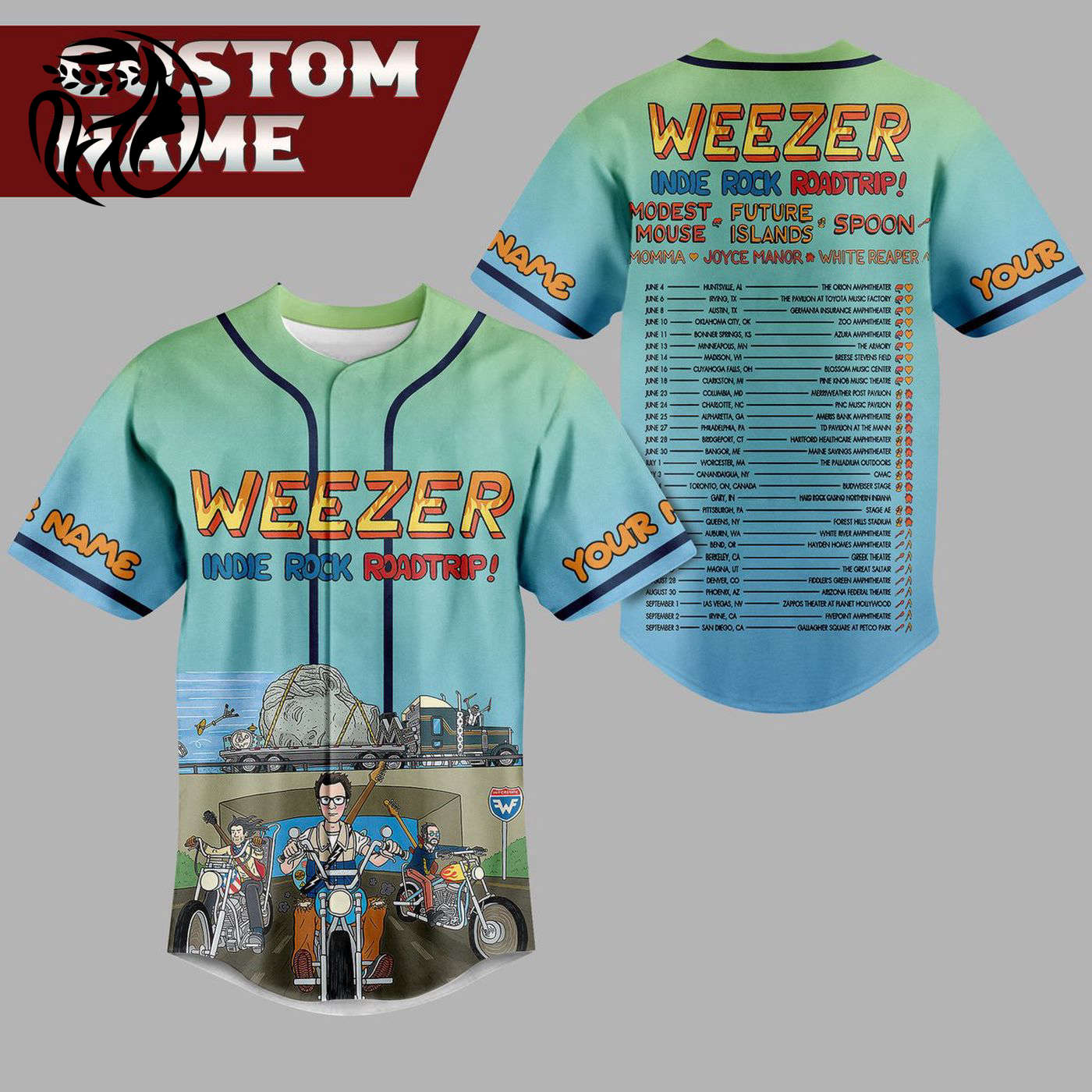 Weezer Baseball Jersey For Men Women And Kids Gift