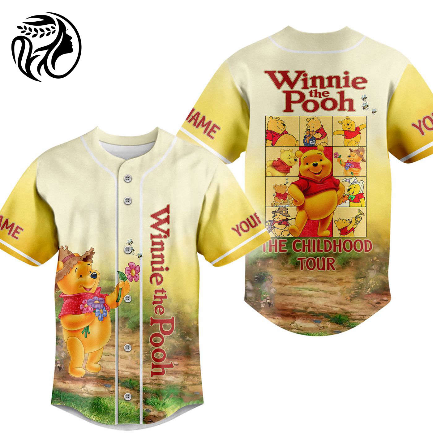 Winnie the Pooh Baseball Jersey For Men Women And Kids Gift