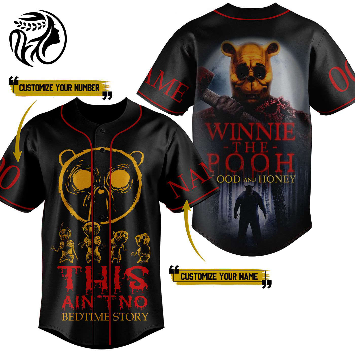 Winnie the Pooh Baseball Jersey For Men Women And Kids Gift