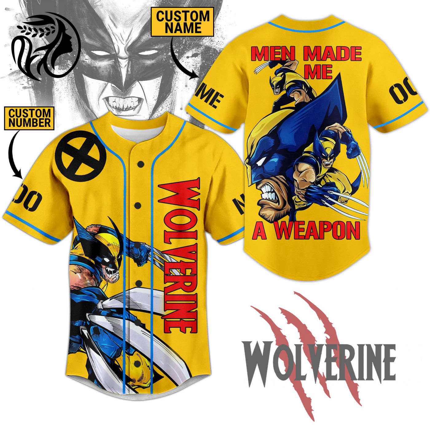 Wolverine Baseball Jersey For Men Women And Kids Gift