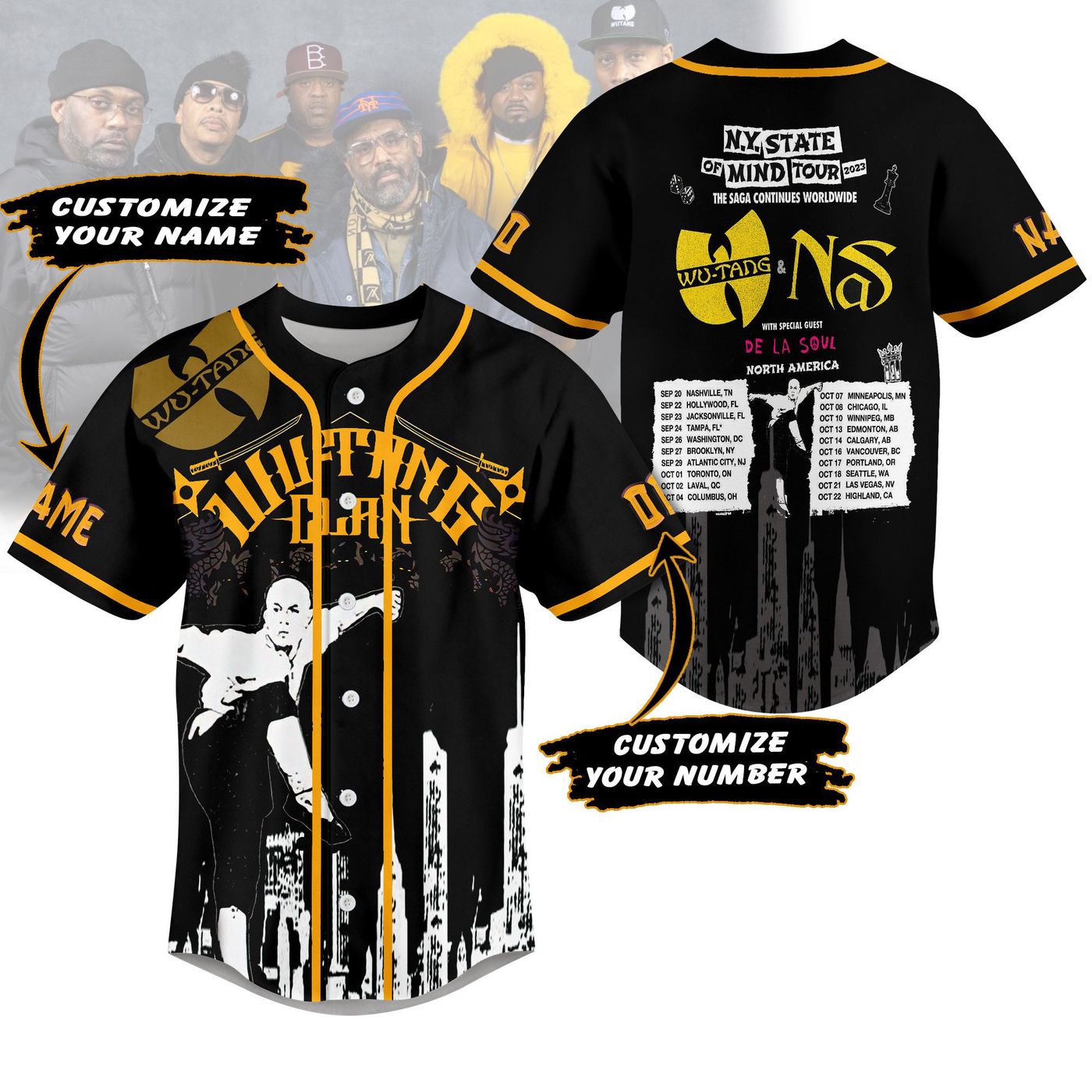 Wu Tang Clan Baseball Jersey For Men Women And Kids Gift