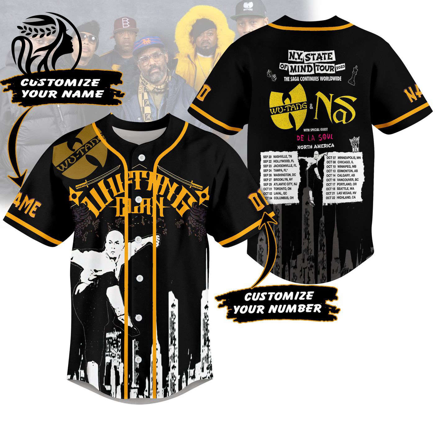 Wu Tang Clan Baseball Jersey For Men Women And Kids Gift