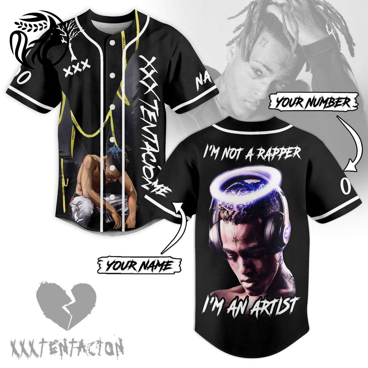 XXXTentacion Baseball Jersey For Men Women And Kids Gift